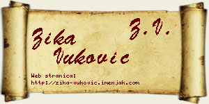 Žika Vuković vizit kartica